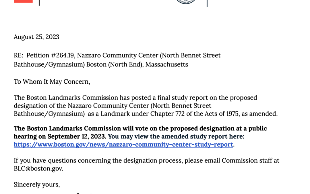 Sept. 12 Vote at Landmarks Commission!